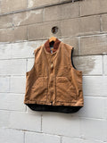 Vintage Carhartt Quilted Lined Canvas Workwear Vest Jacket Size