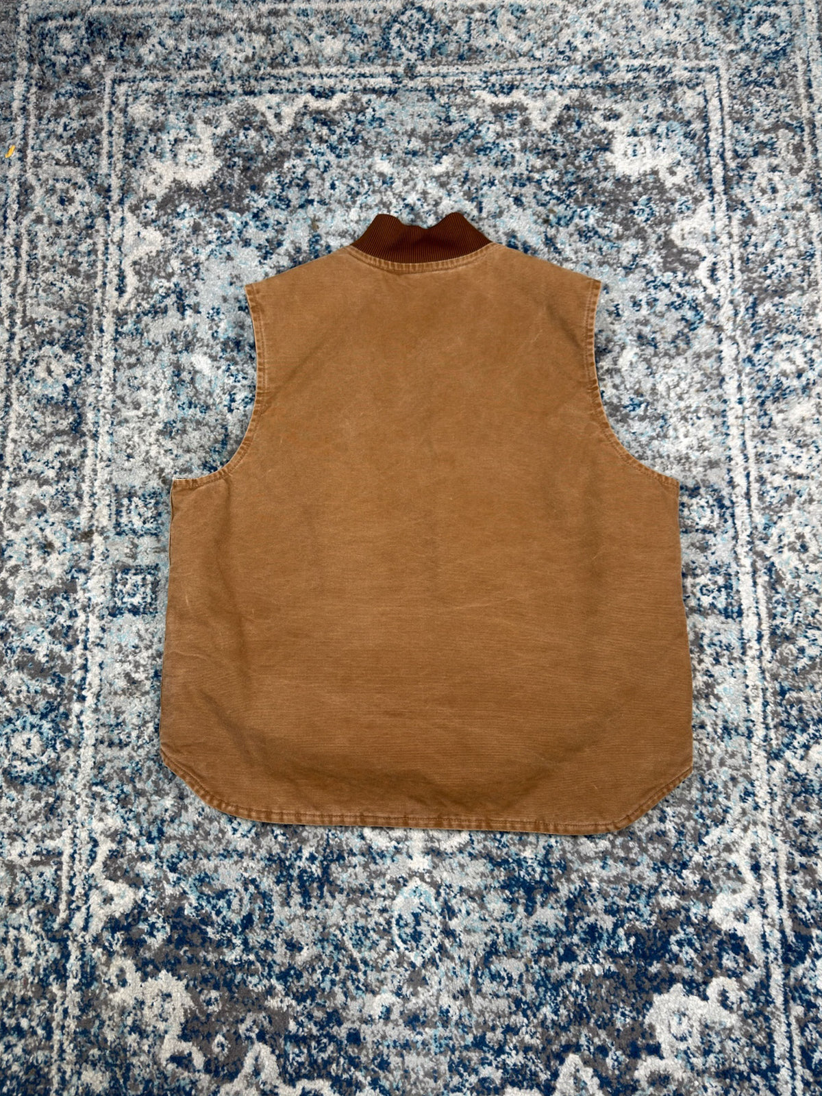 Vintage Carhartt Quilted Lined Canvas Workwear Vest Jacket Size