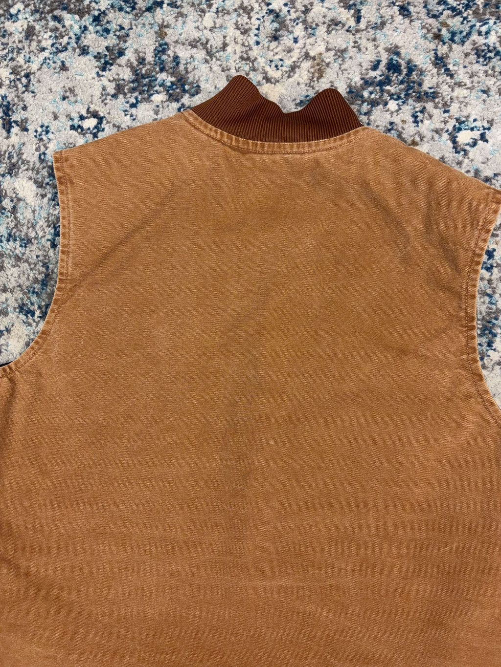 Vintage Carhartt Quilted Lined Canvas Workwear Vest Jacket Size
