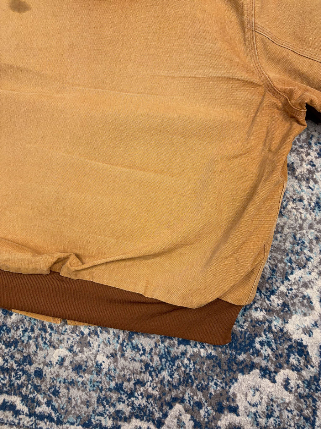 Vintage Carhartt Thermal Lined Canvas Workwear Hooded Bomber Jacket Size 2XL