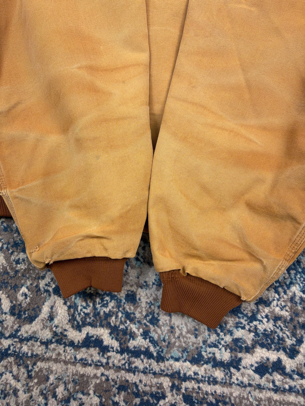 Vintage Carhartt Thermal Lined Canvas Workwear Hooded Bomber Jacket Size 2XL
