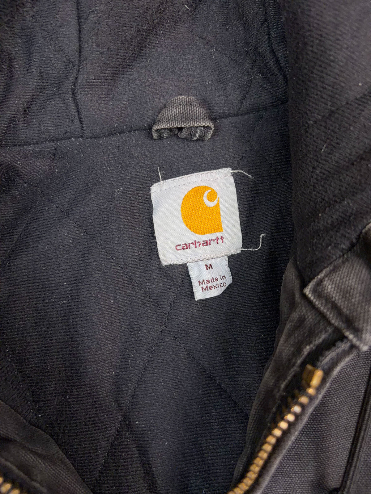 Vintage Carhartt Insulated Canvas Workwear Hooded Active Jacket Size Medium