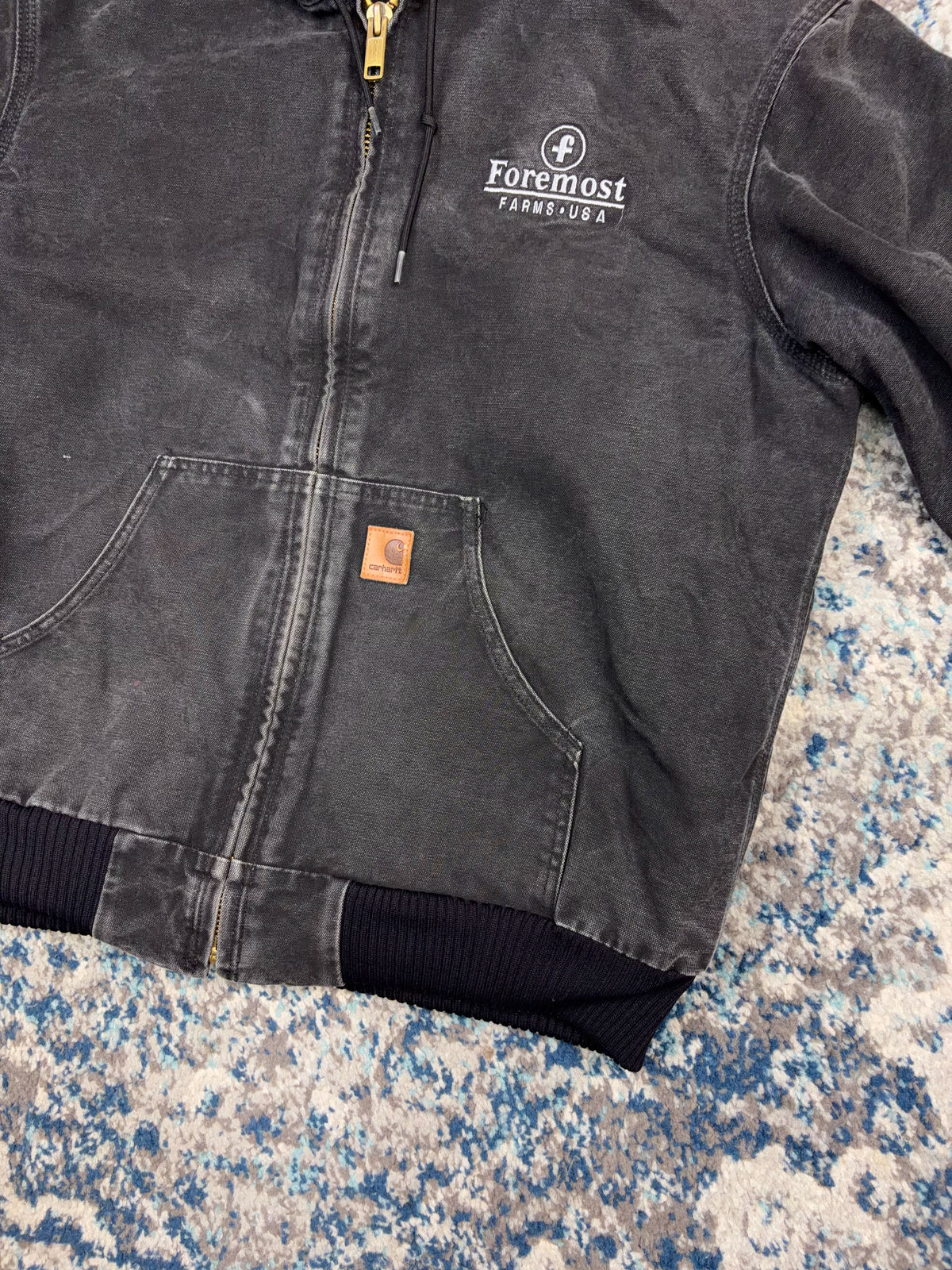 Vintage Carhartt Insulated Canvas Workwear Hooded Active Jacket Size Medium