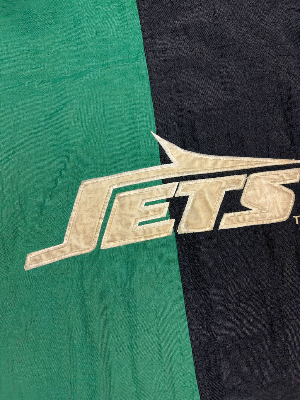 Vintage 90s New York Jets NFL Insulated Hooded Starter Splitback Jacket Size Large