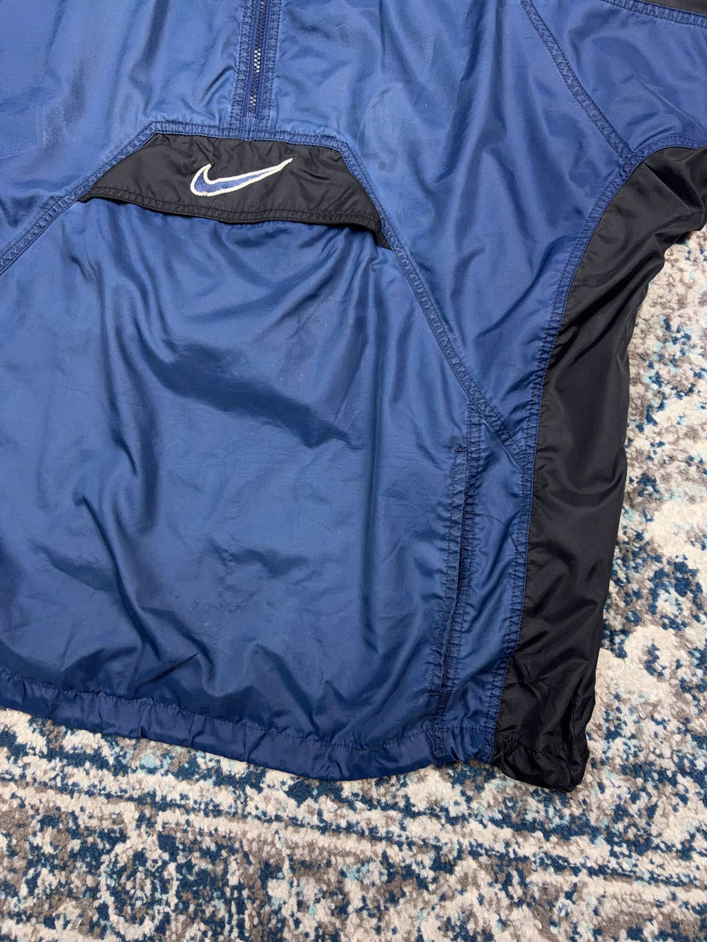 Vintage Nike Embroidered Middle Swoosh 1/2 Zip Anorak Windbreaker Jacket Size XL