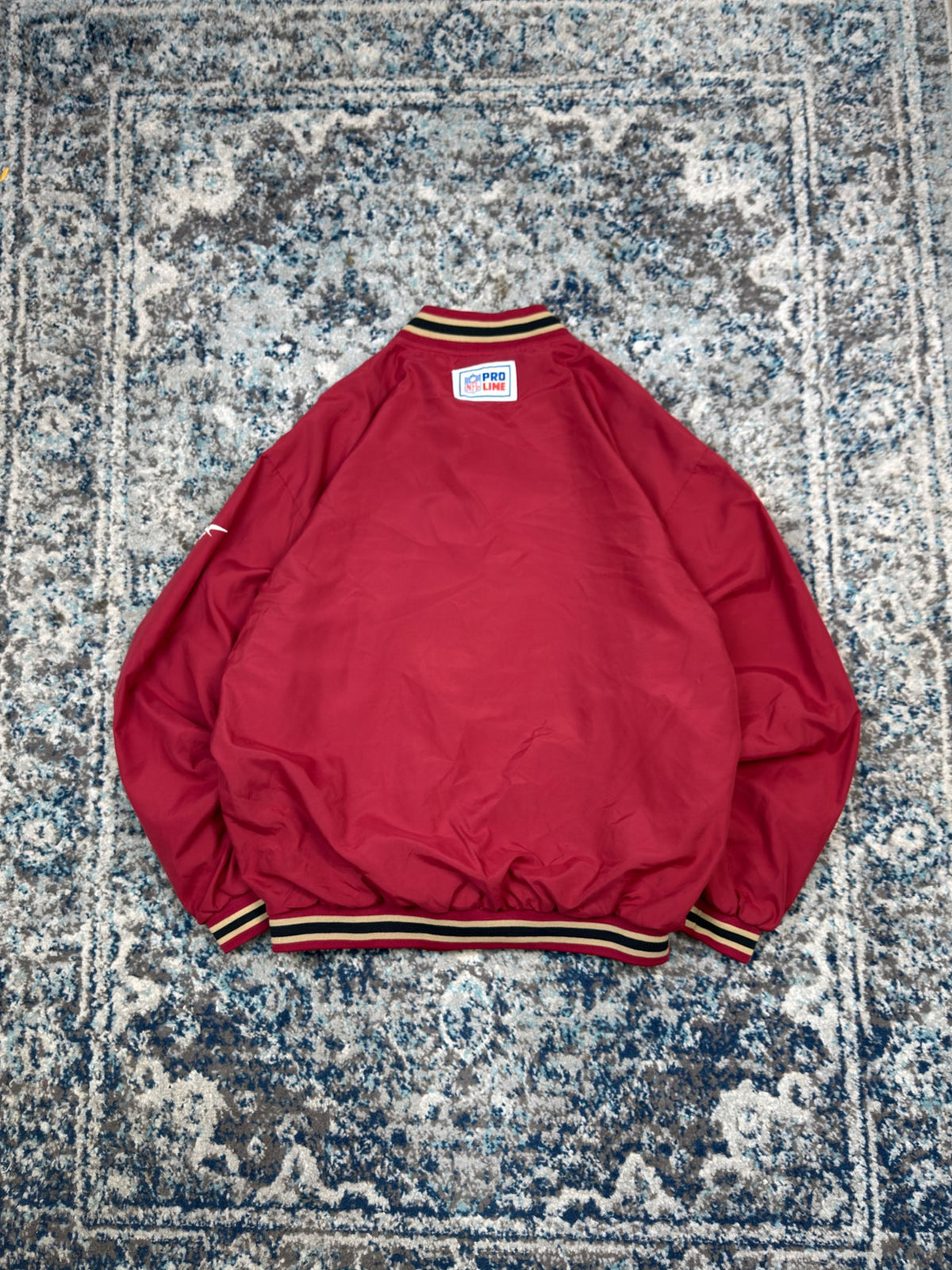 Vintage San Fransisco 49ers NFL Reebok 1/2 Zip Windbreaker Bomber Jacket Size Large