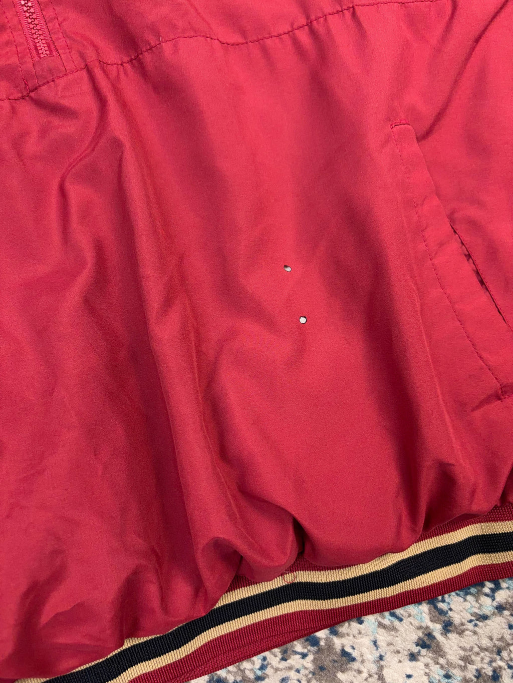 Vintage San Fransisco 49ers NFL Reebok 1/2 Zip Windbreaker Bomber Jacket Size Large
