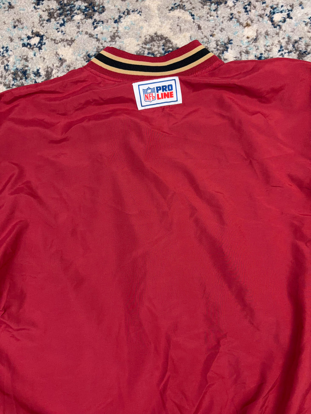 Vintage San Fransisco 49ers NFL Reebok 1/2 Zip Windbreaker Bomber Jacket Size Large