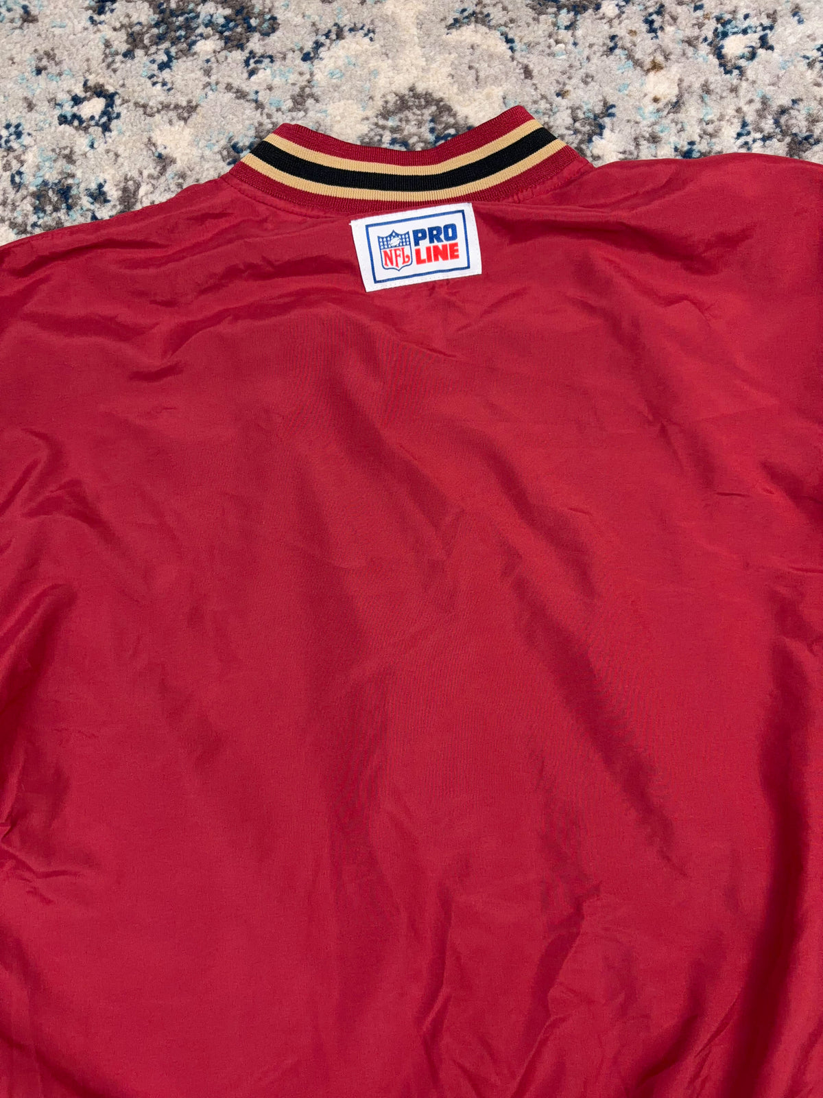 Vintage San Fransisco 49ers NFL Reebok 1/2 Zip Windbreaker Bomber Jacket Size Large