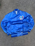 Vintage 80s/90s Toronto Blue Jays MLB Embroidered Logo Satin Bomber Jacket Size Large
