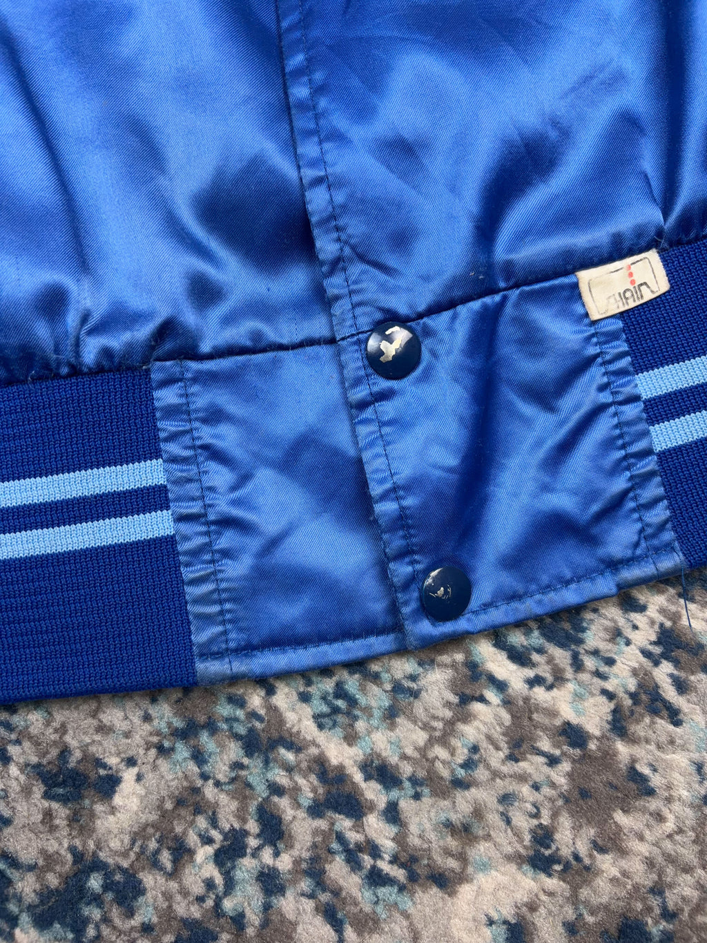 Vintage 80s/90s Toronto Blue Jays MLB Embroidered Logo Satin Bomber Jacket Size Large