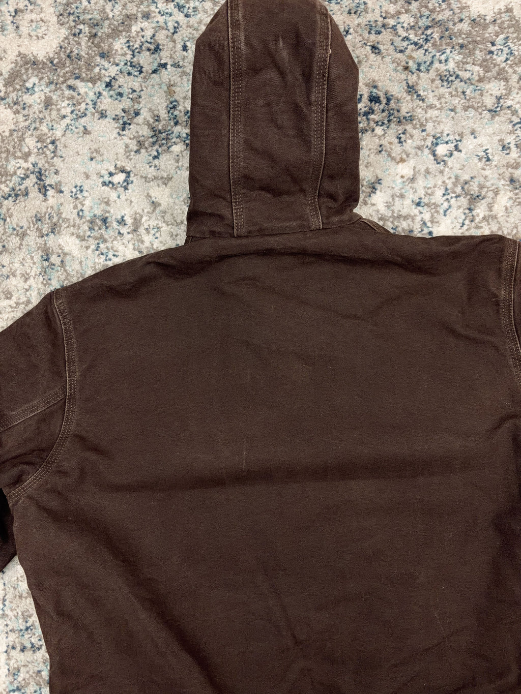 Vintage Carhartt Insulated Canvas Workwear Hooded Active Bomber Jacket Size Large