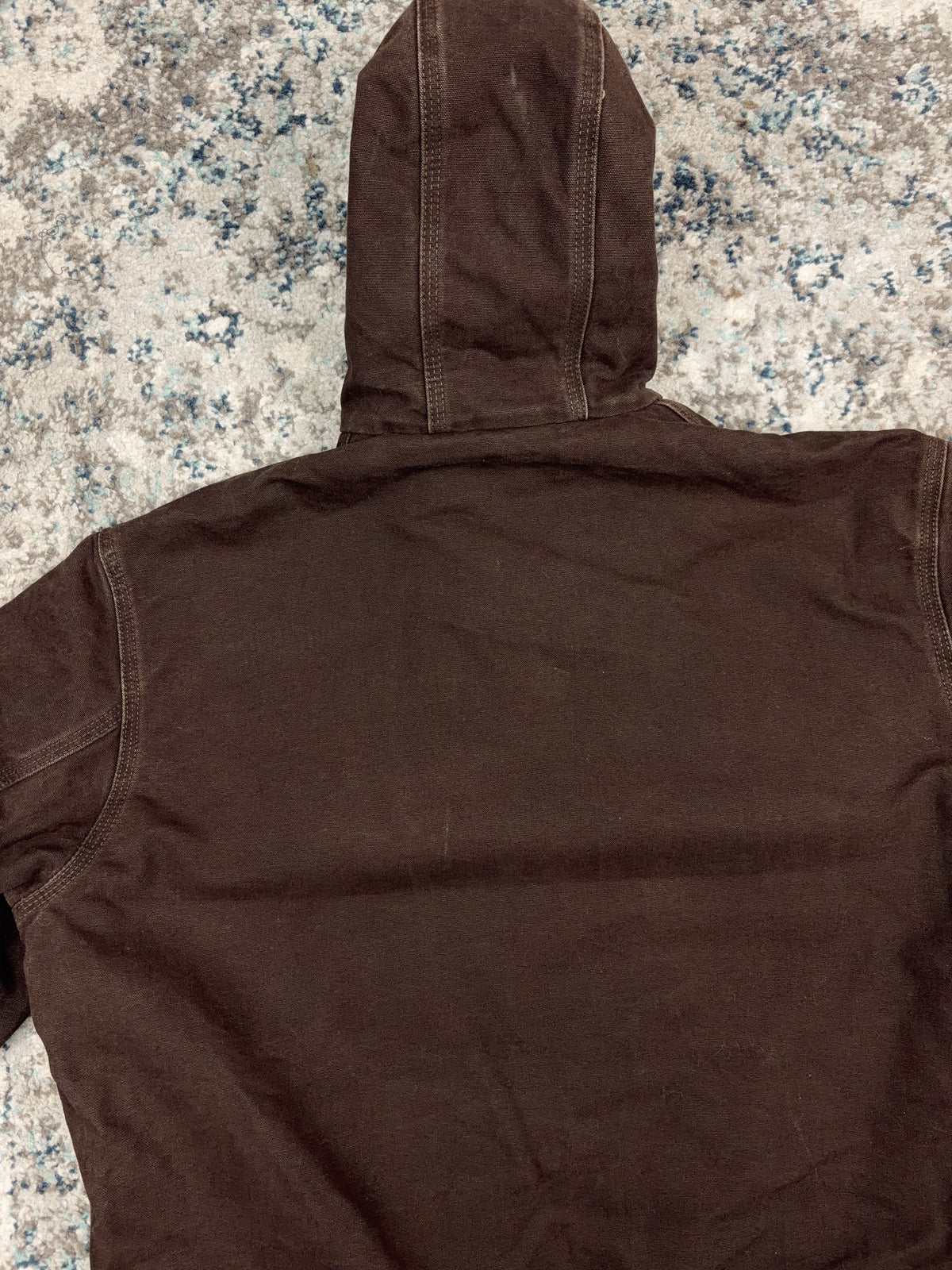 Vintage Carhartt Insulated Canvas Workwear Hooded Active Bomber Jacket Size Large
