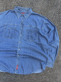 Vintage Marlboro Country Store Medium Wash Denim Long Sleeve Button Up Shirt Size XL