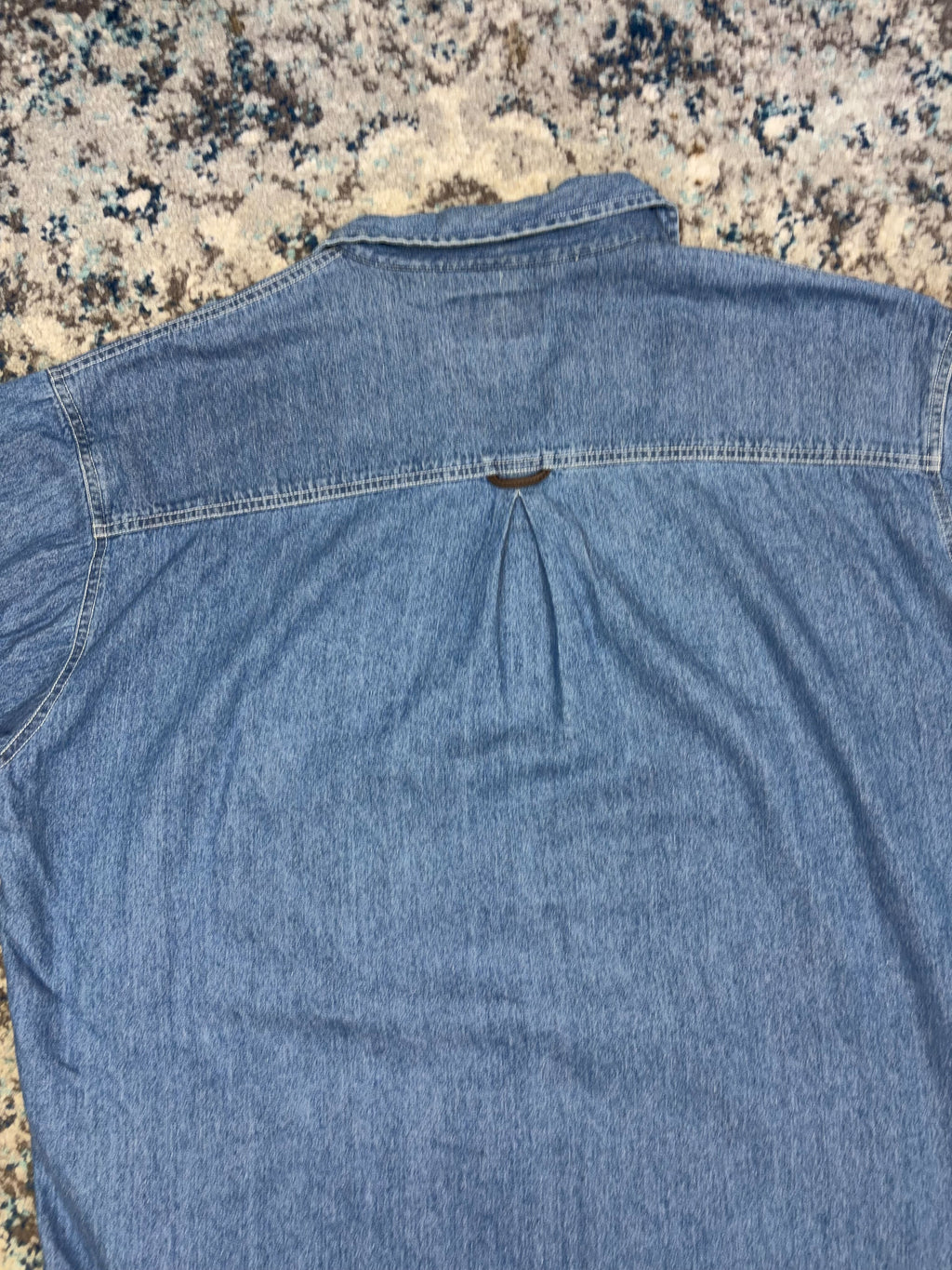 Vintage Marlboro Country Store Medium Wash Denim Long Sleeve Button Up Shirt Size XL