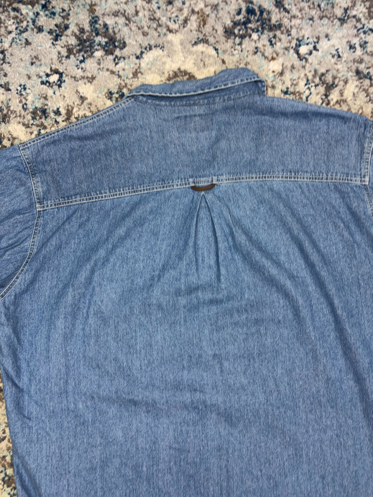 Vintage Marlboro Country Store Medium Wash Denim Long Sleeve Button Up Shirt Size XL
