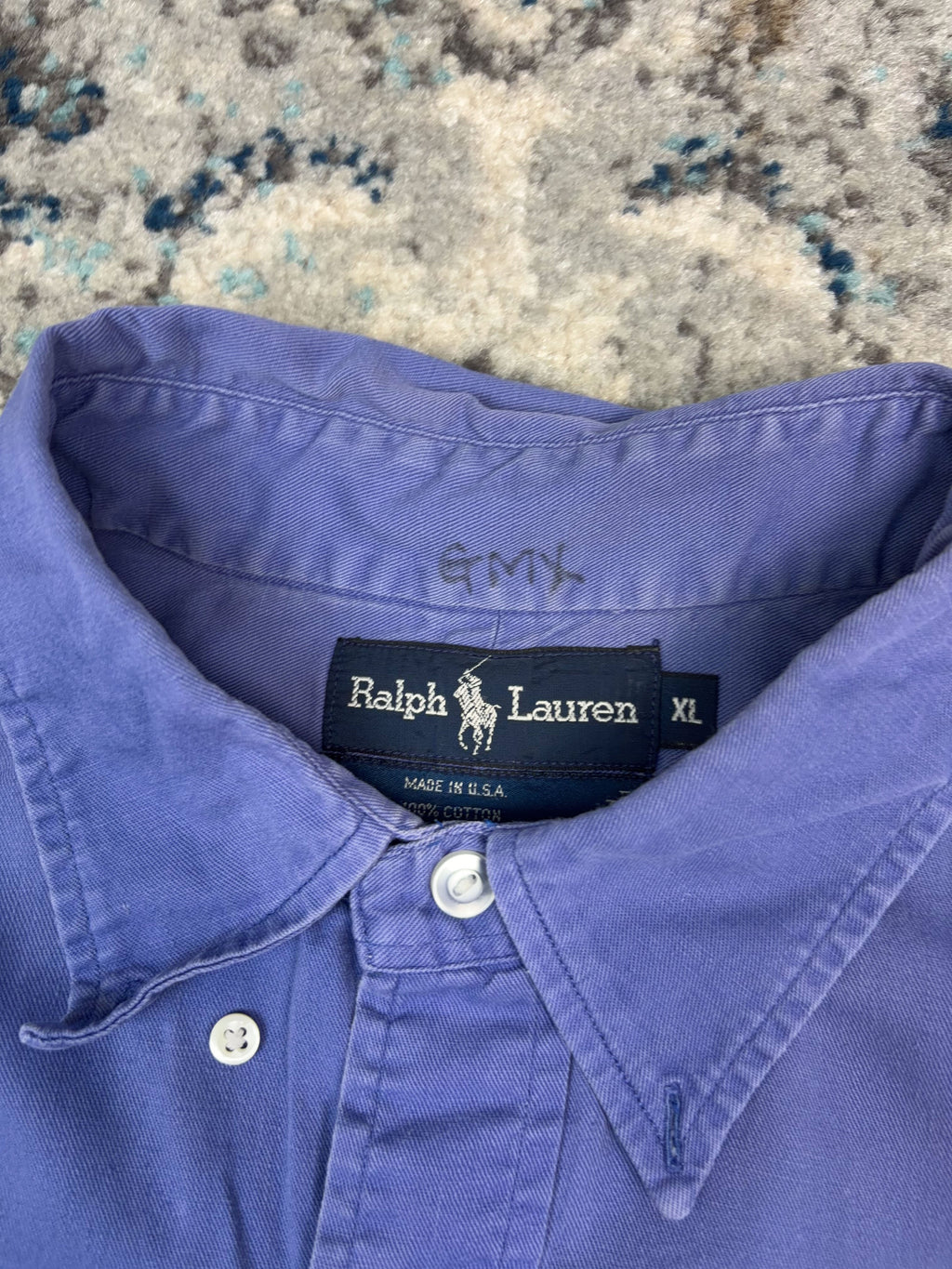 Vintage 90s Polo Ralph Lauren Embroidered Pony Long Sleeve Button Up Shirt Size XL
