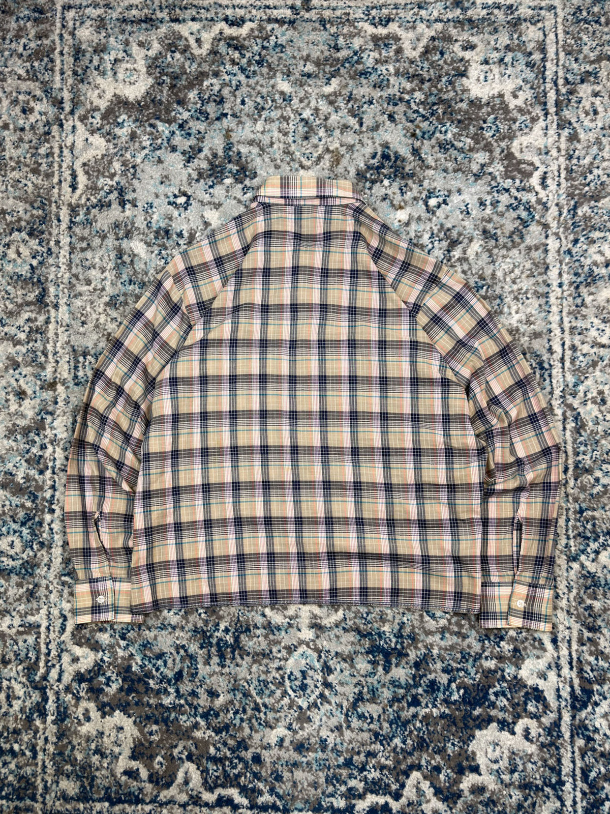 Vintage 90s Wrangler Plaid Long Sleeve Reworked Cropped Button Up Shirt Size XL