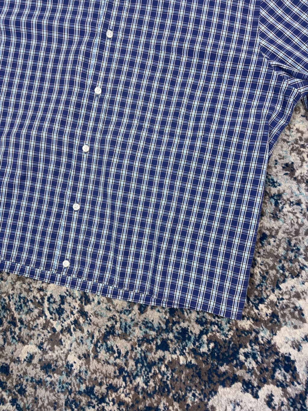 Vintage Croft & Barrow Plaid Long Sleeve Reworked Cropped Button Up Shirt Size Large