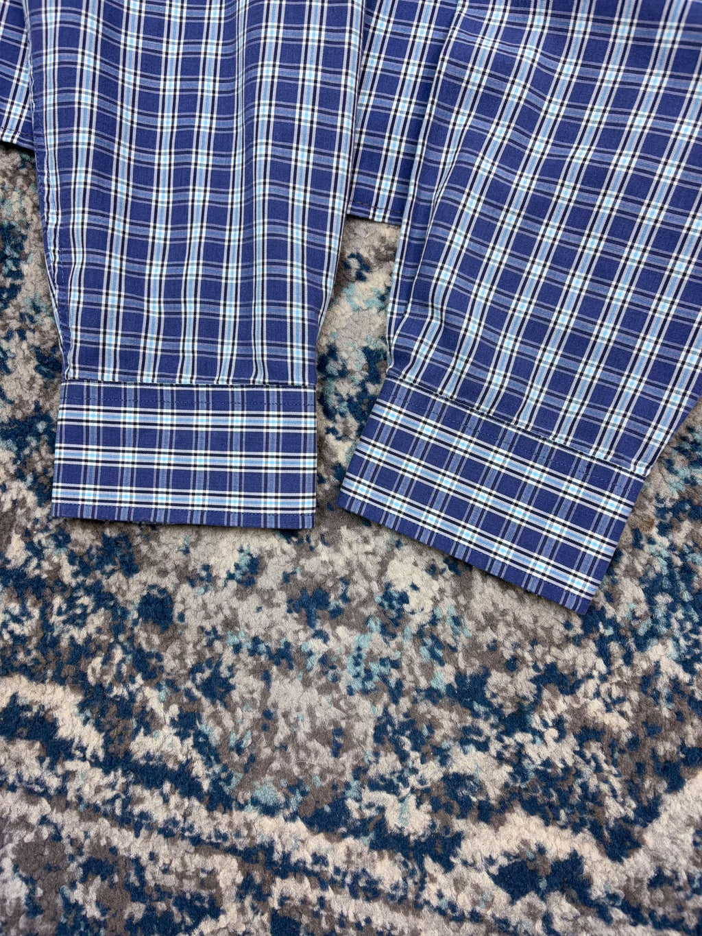 Vintage Croft & Barrow Plaid Long Sleeve Reworked Cropped Button Up Shirt Size Large