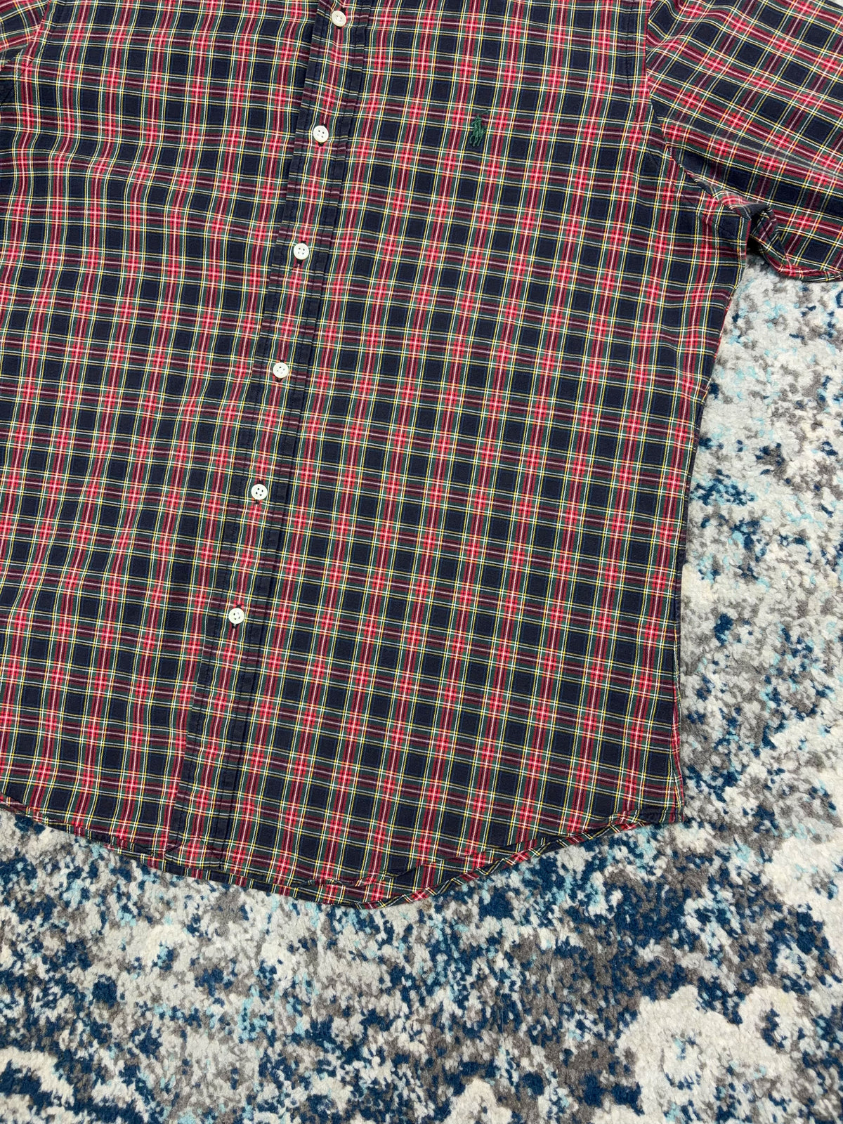 Vintage Polo Ralph Lauren Embroidered Pony Plaid Long Sleeve Button Up Shirt Size Large