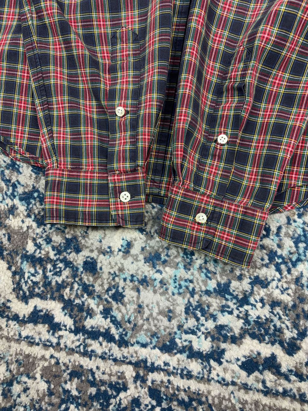 Vintage Polo Ralph Lauren Embroidered Pony Plaid Long Sleeve Button Up Shirt Size Large