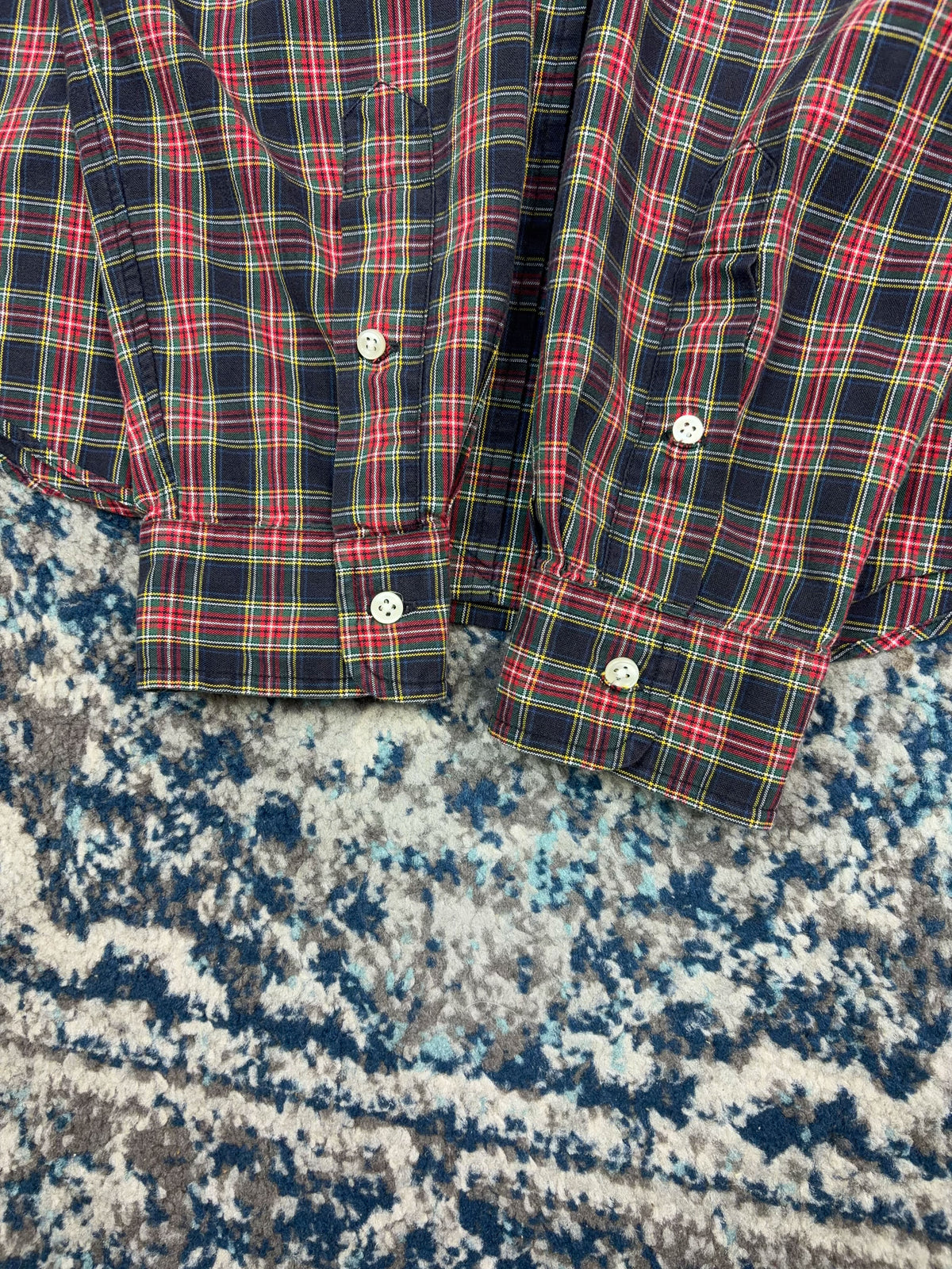 Vintage Polo Ralph Lauren Embroidered Pony Plaid Long Sleeve Button Up Shirt Size Large