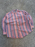 Vintage 90s Eddie Bauer Striped Long Sleeve Single Pocket Button Up Shirt Size XL