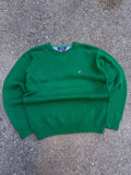 Vintage Tommy Hilfiger Embroidered Logo Pullover Knit Sweater Size Large