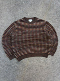 Vintage 90s Norm Thompson Textured Pattern Pullover Knit Sweater Size Large
