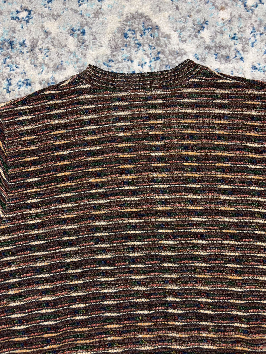 Vintage 90s Norm Thompson Textured Pattern Pullover Knit Sweater Size Large