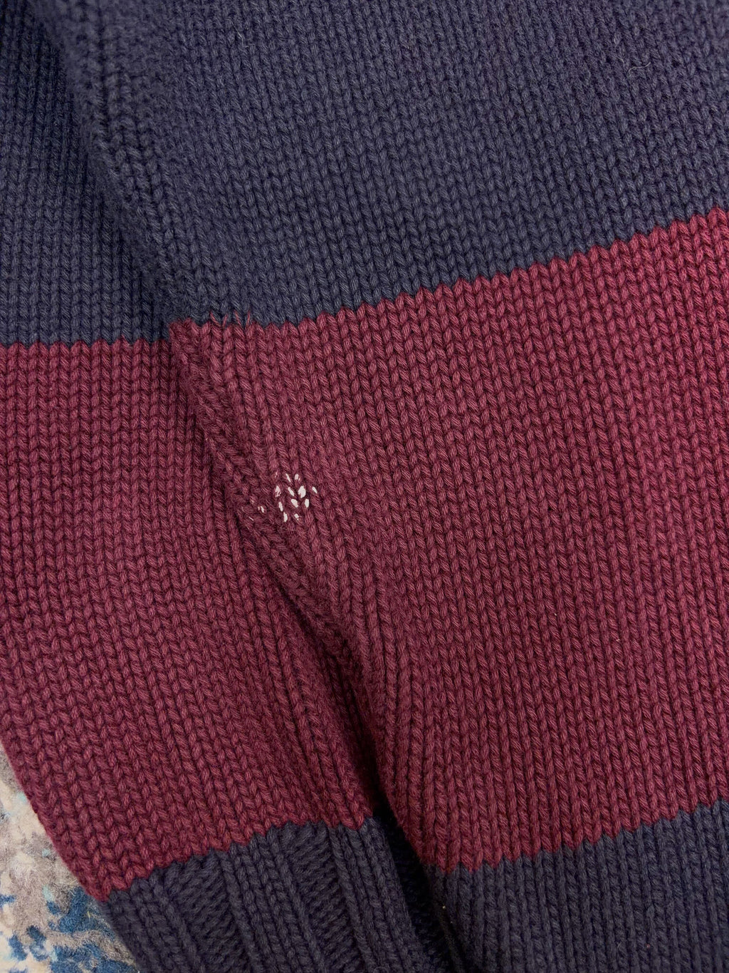 Vintage Gant Sportswear Embroidered Crest Pullover Striped Knit Sweater Size XL