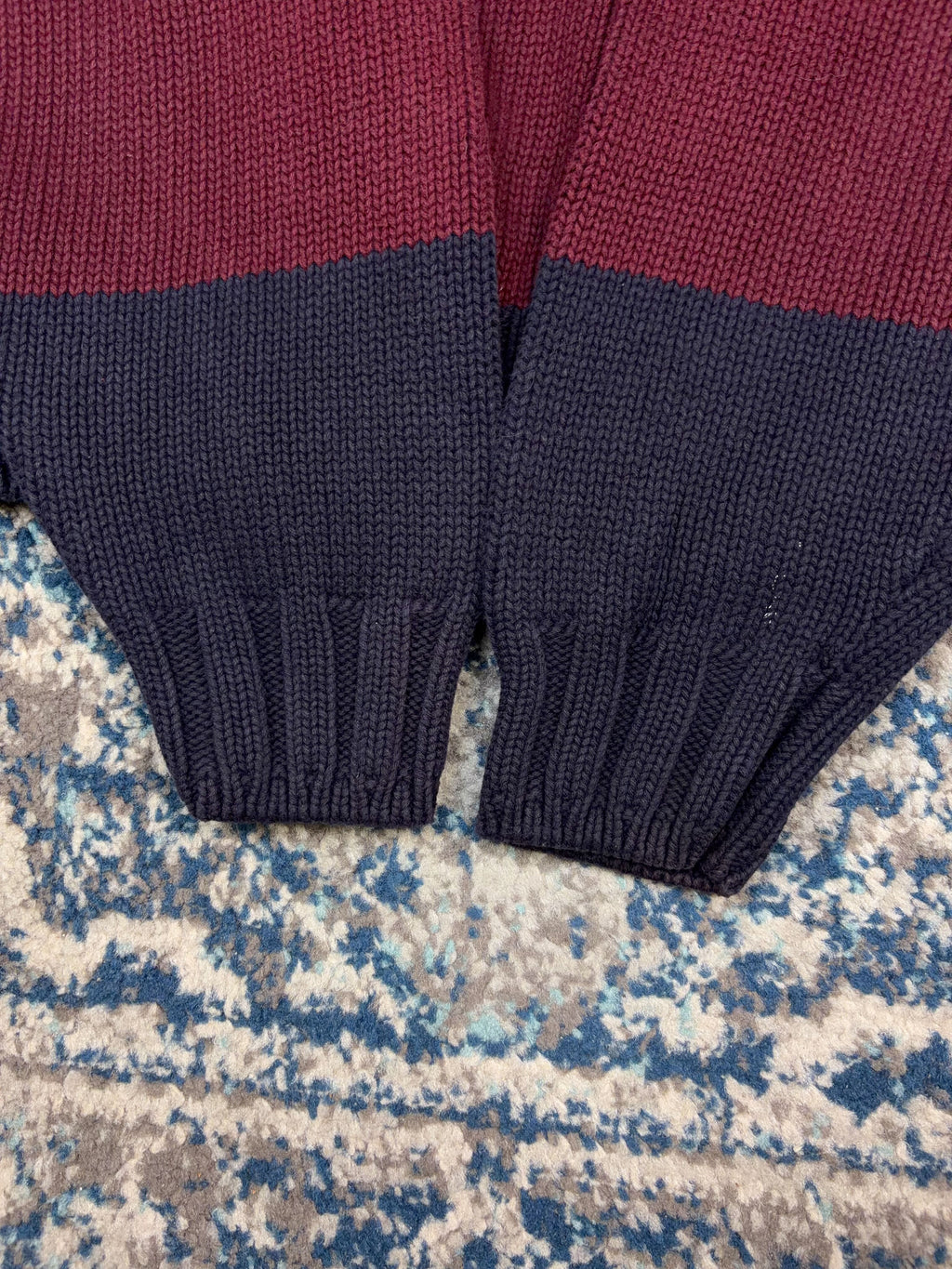 Vintage Gant Sportswear Embroidered Crest Pullover Striped Knit Sweater Size XL