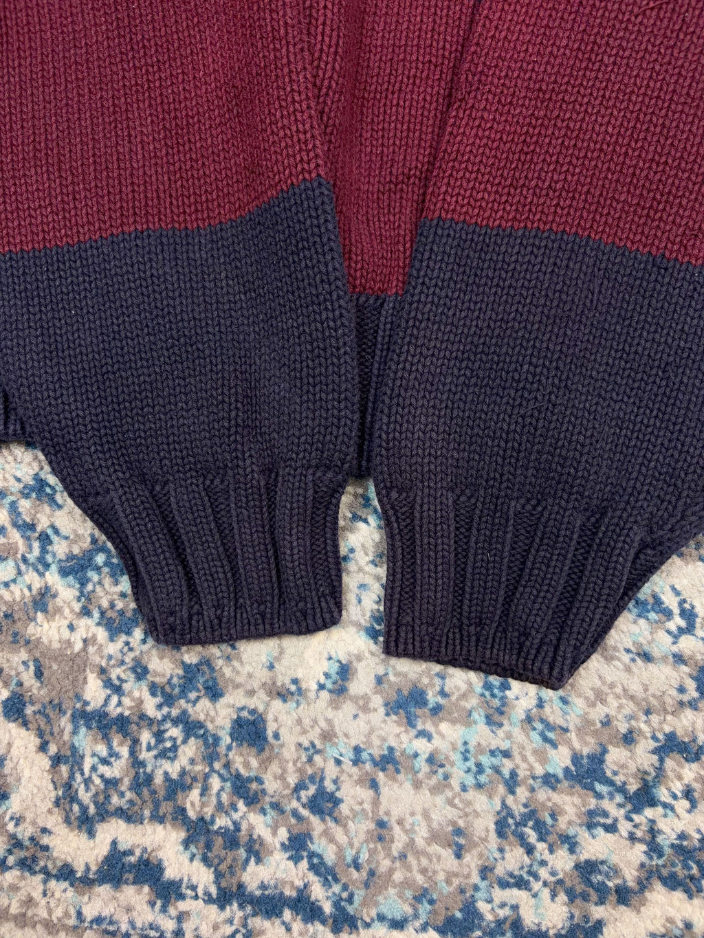 Vintage Gant Sportswear Embroidered Crest Pullover Striped Knit Sweater Size XL