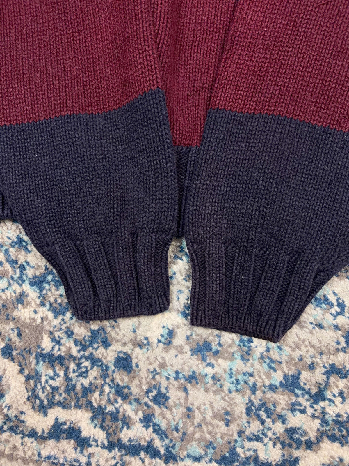 Vintage Gant Sportswear Embroidered Crest Pullover Striped Knit Sweater Size XL