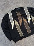 Vintage Protege Textured Stripe Pattern Pullover Knit Sweater Size 2XL