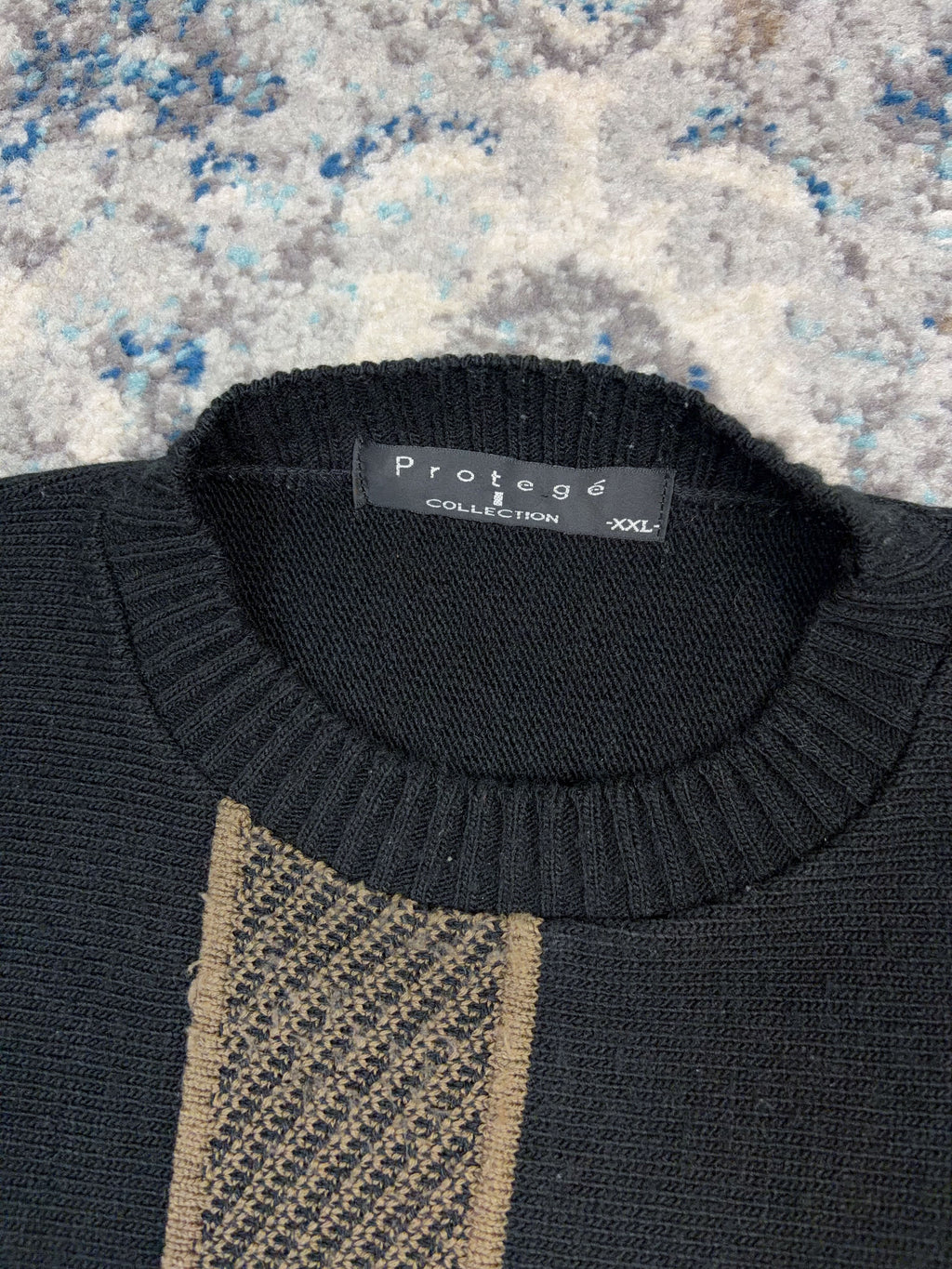 Vintage Protege Textured Stripe Pattern Pullover Knit Sweater Size 2XL