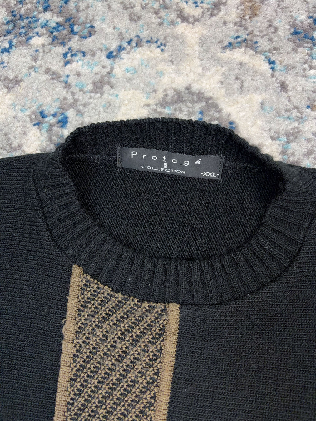 Vintage Protege Textured Stripe Pattern Pullover Knit Sweater Size 2XL
