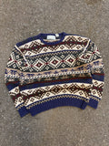 Vintage American Eagle Outfitters Geometric Jacquard Patter Knit Sweater Size Medium