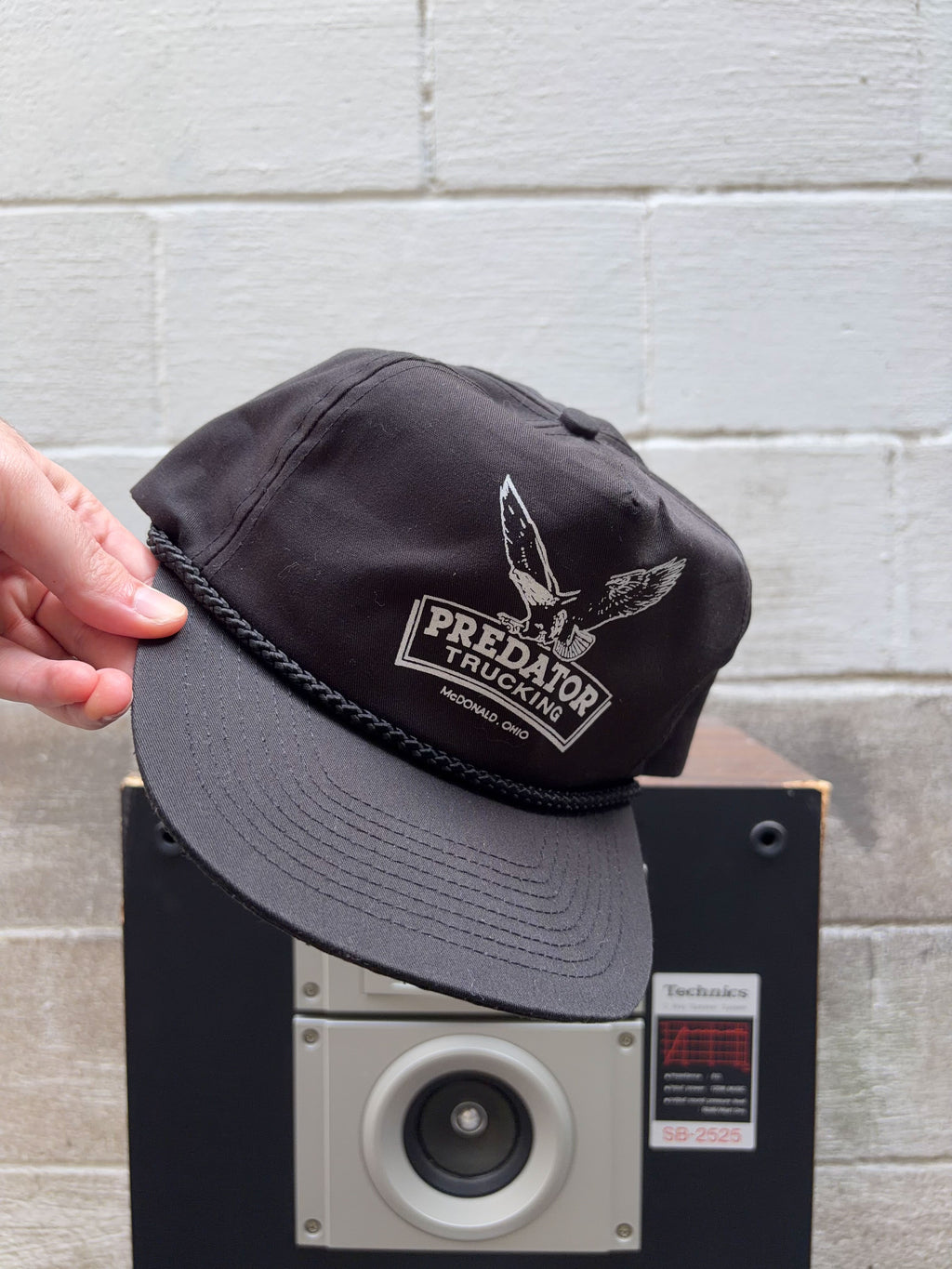 Vintage Predator Trucking Ohio Eagle Spellout Graphic Snapback Hat OSFA