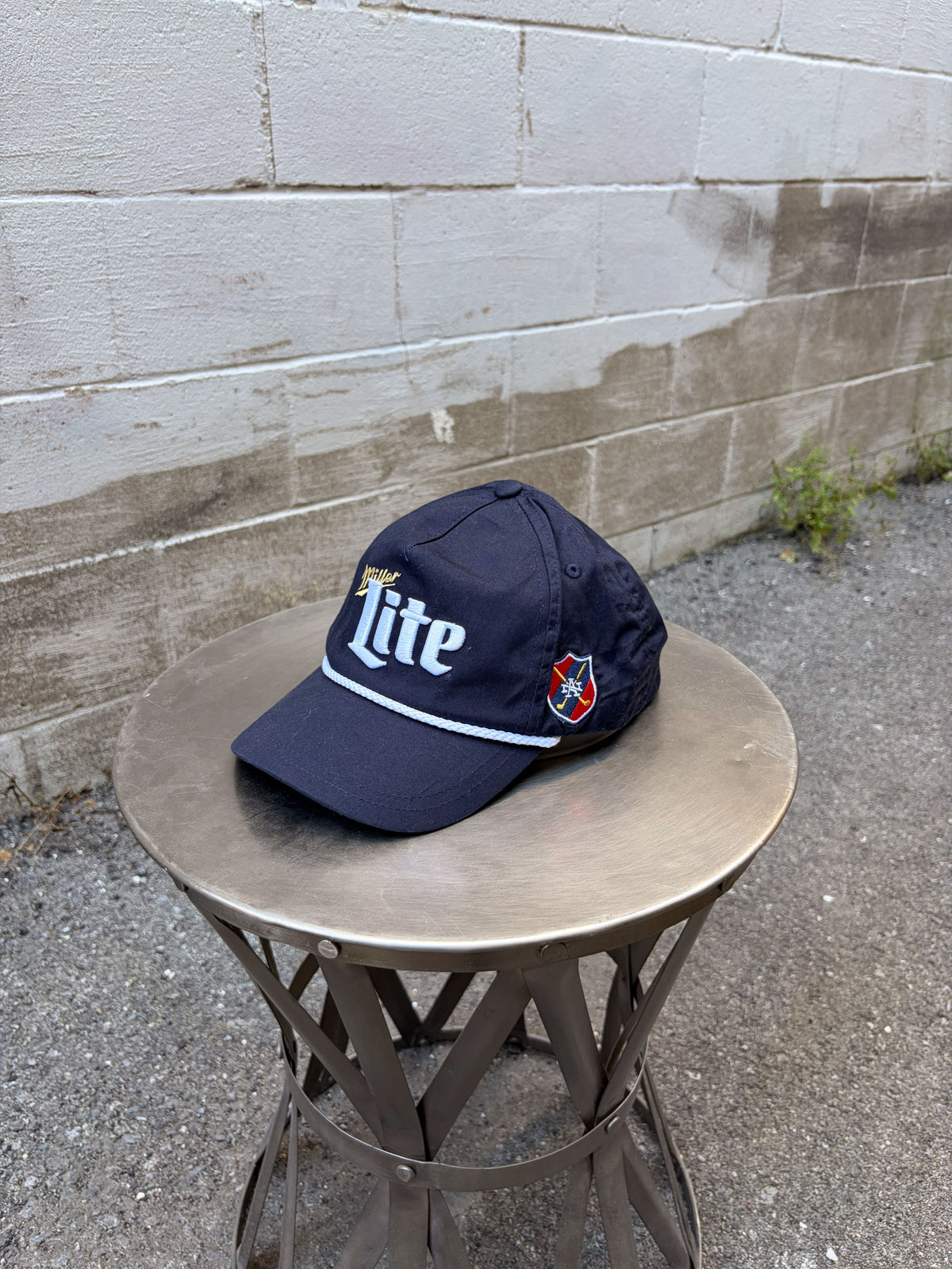 Miller Lite Embroidered Logo Golf Crest Snapback Hat OSFA