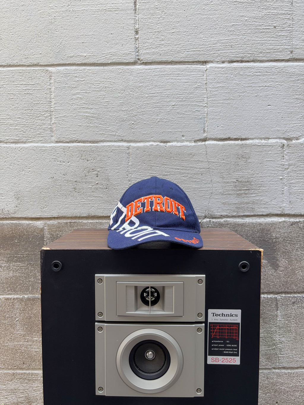 Vintage Detroit Tigers NFL Embroidered Big Spellout Strapback Hat OSFA