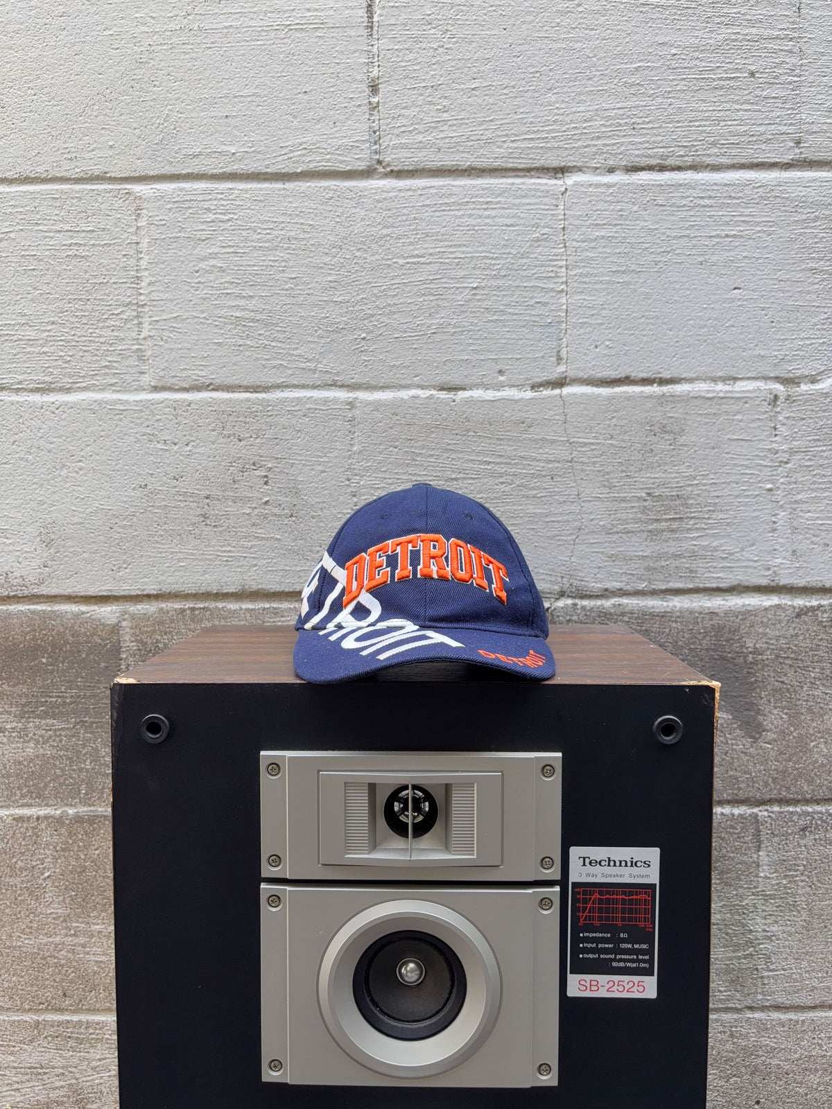 Vintage Detroit Tigers NFL Embroidered Big Spellout Strapback Hat OSFA