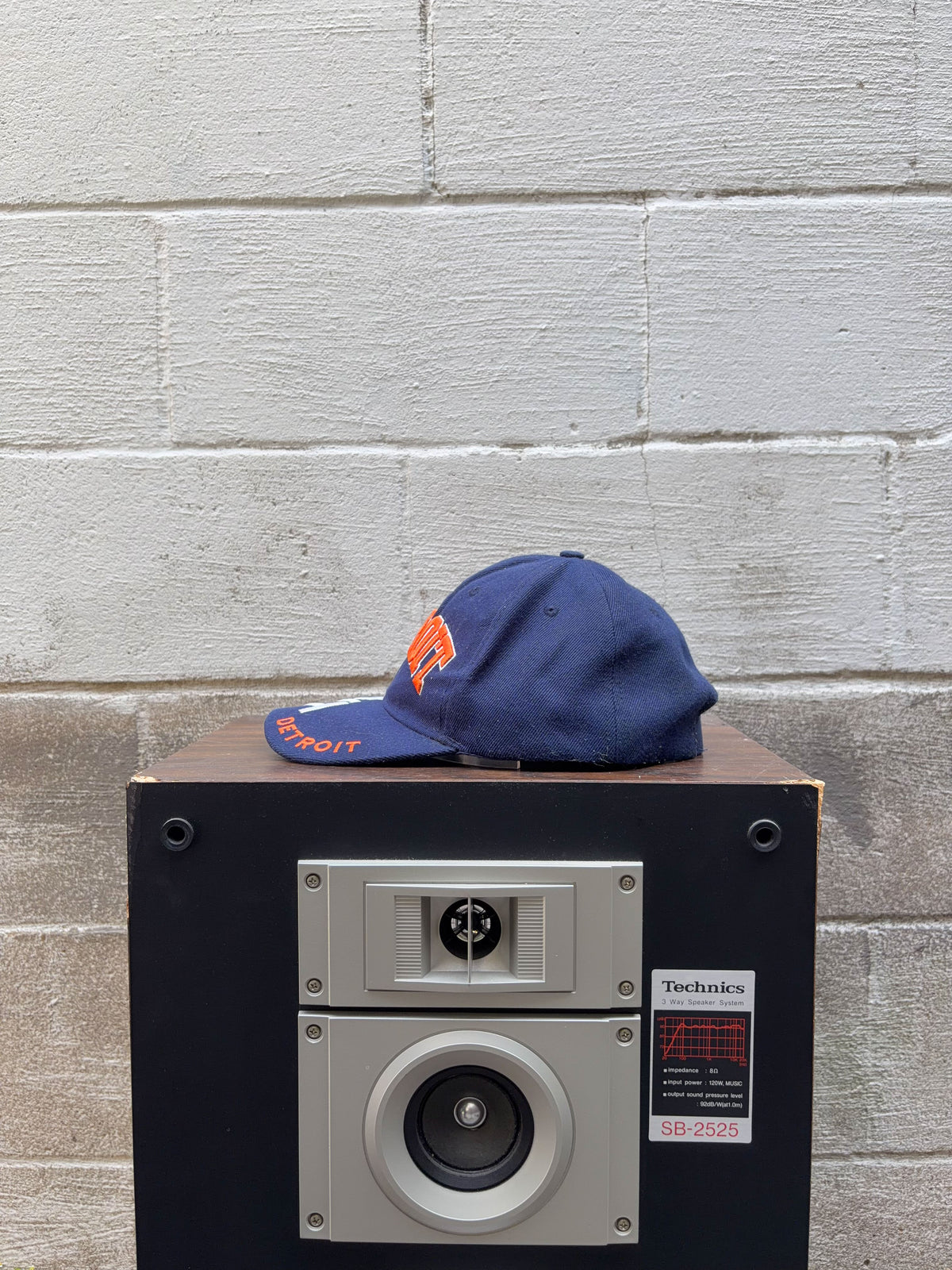 Vintage Detroit Tigers NFL Embroidered Big Spellout Strapback Hat OSFA
