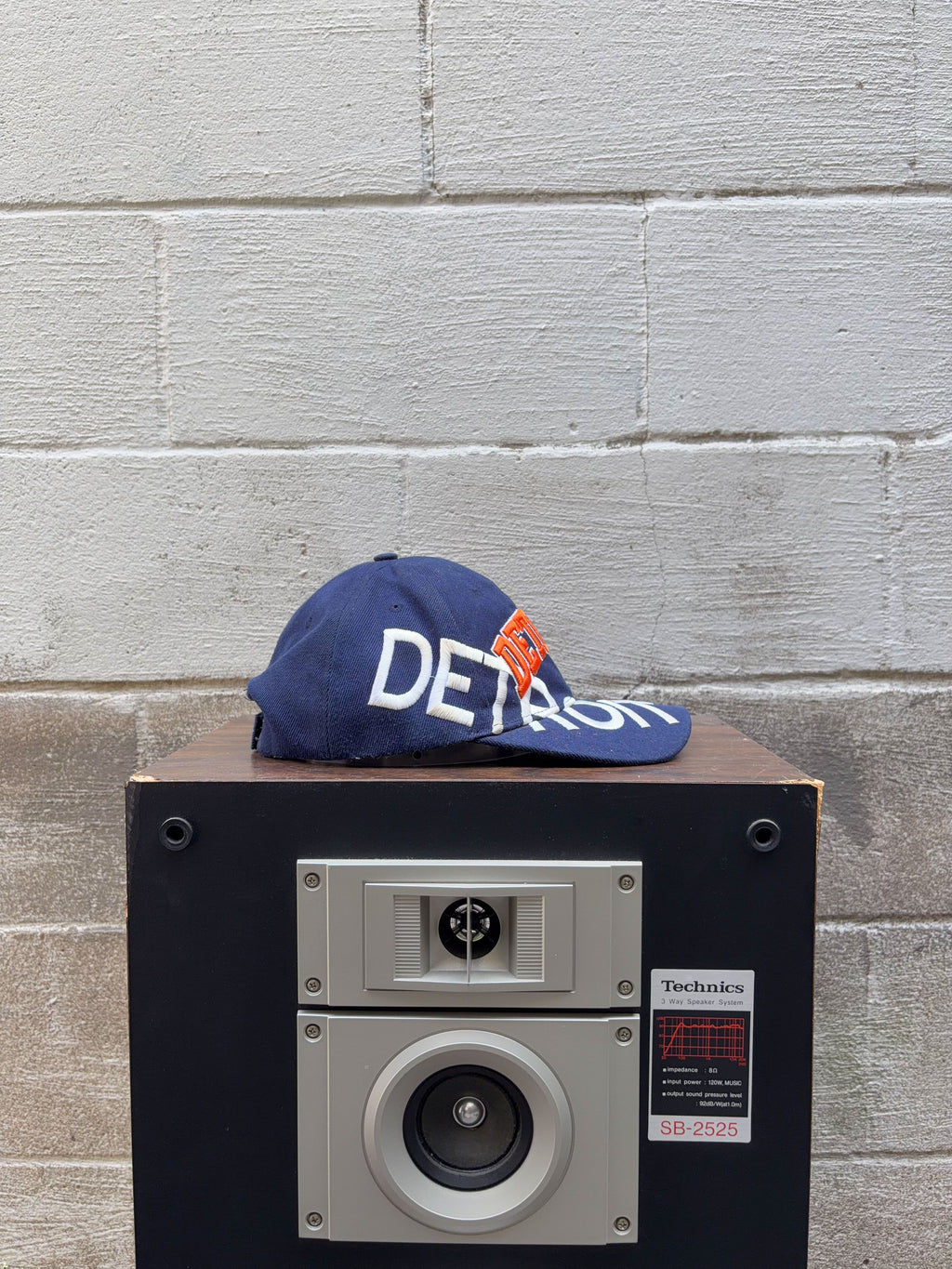 Vintage Detroit Tigers NFL Embroidered Big Spellout Strapback Hat OSFA