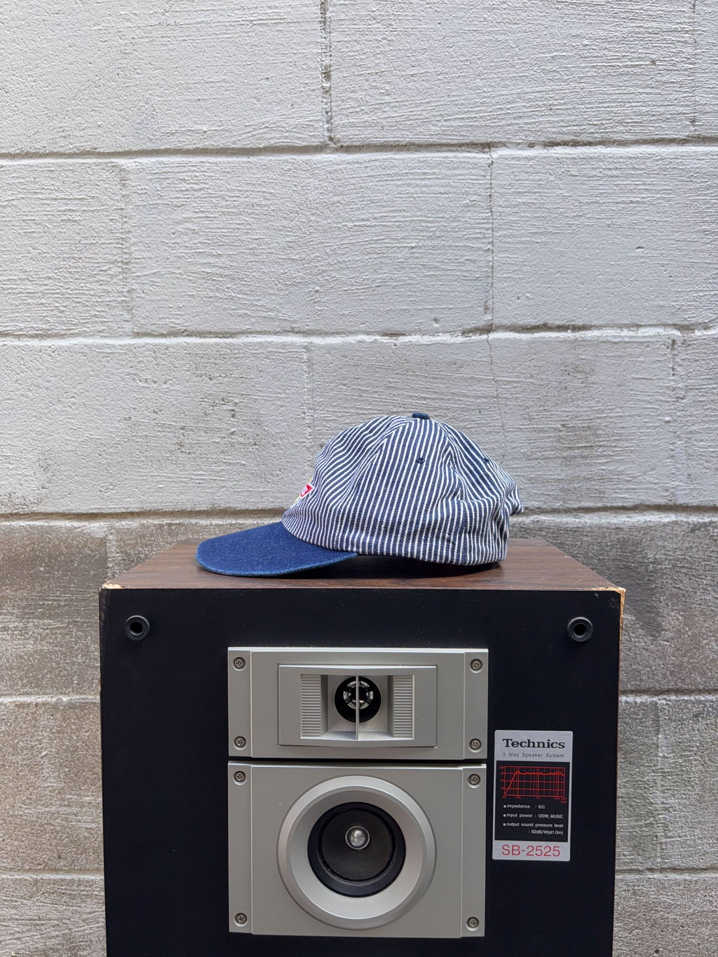 Dickies Embroidered Logo Pinstripe Dome Snapback Hat OSFA
