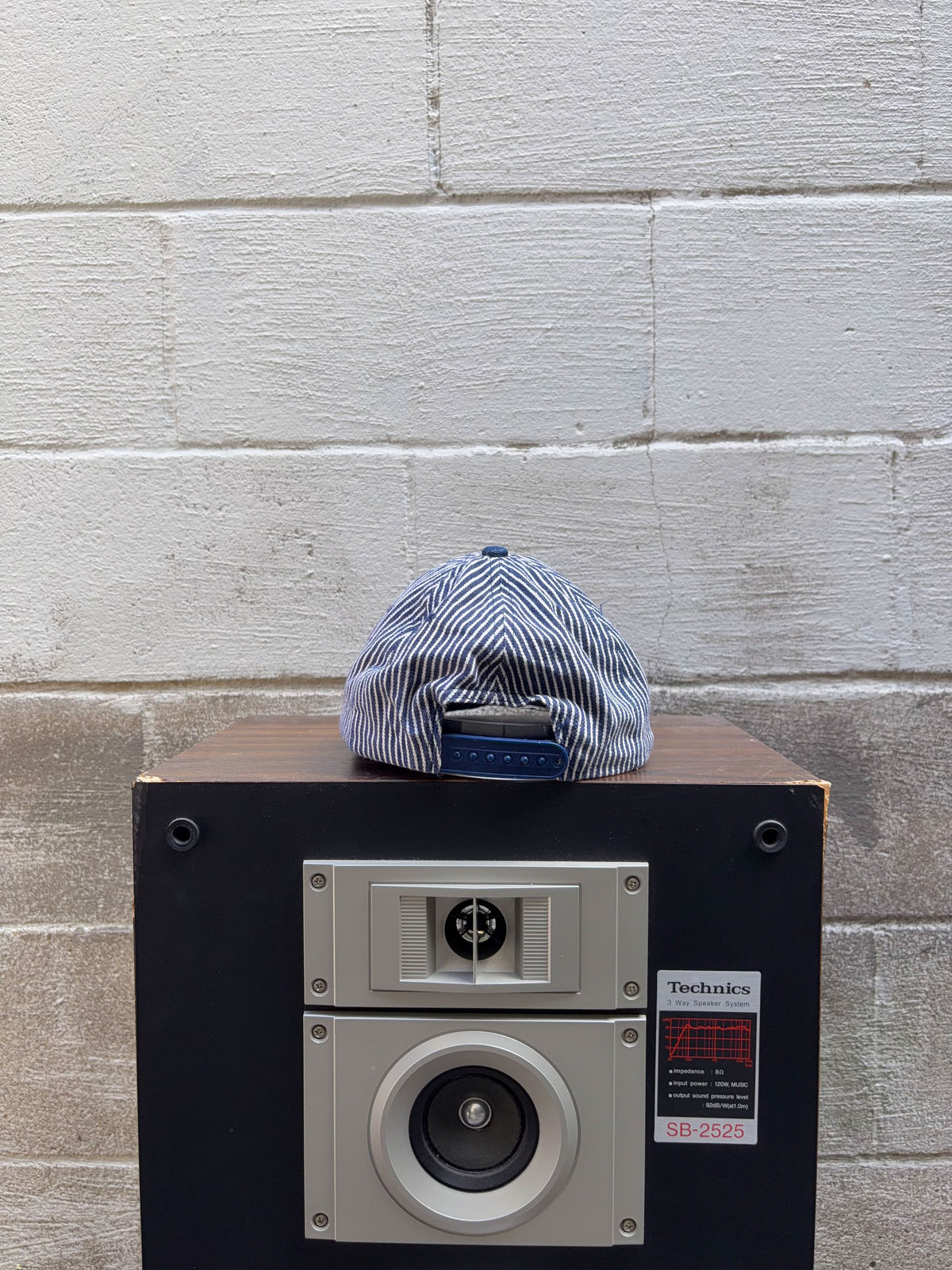 Dickies Embroidered Logo Pinstripe Dome Snapback Hat OSFA