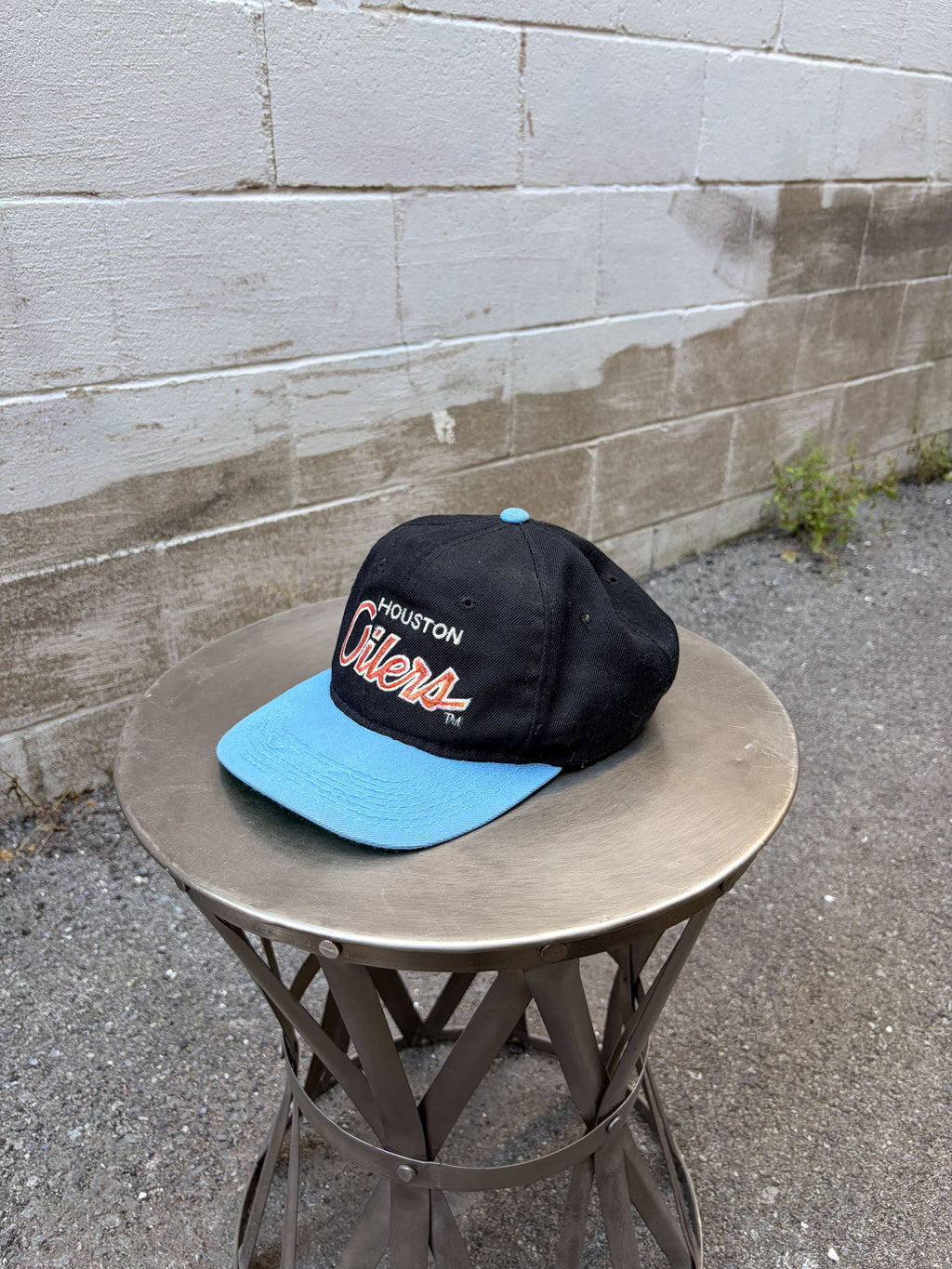 Vintage 90s Houston Oilers NFL Embroidered Logo Snapback Hat OSFA