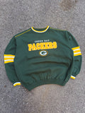 Vintage Green Bay Packers NFL Embroidered Spellout Logo Sweatshirt Size XL