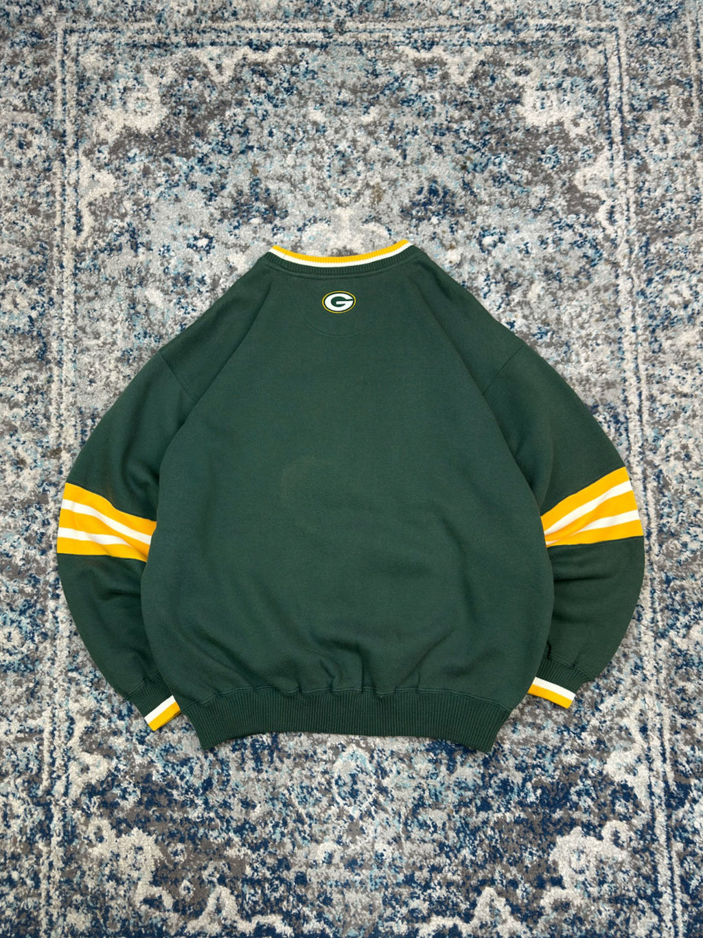 Vintage Green Bay Packers NFL Embroidered Spellout Logo Sweatshirt Size XL